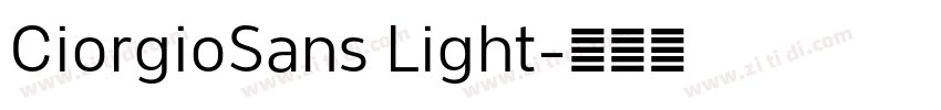 CiorgioSans Light字体转换